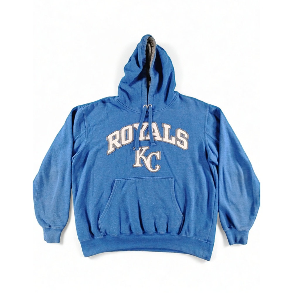 Kansas City Royals Hoodie Mens L MLB Baseball Pullover Soft Cotton Blend KC Fan